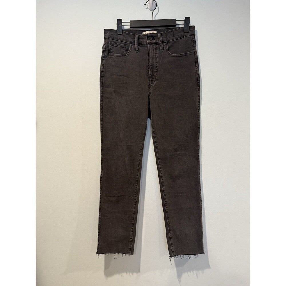 Madewell Stovepipe Jeans Women 29* High Rise Raw Hem Punk Grunge Travel Festival